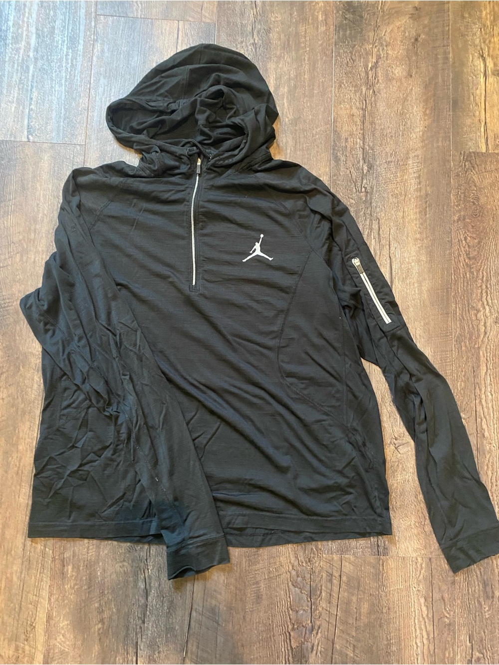 Jordan Black Hoodie with White Jumpman Tag